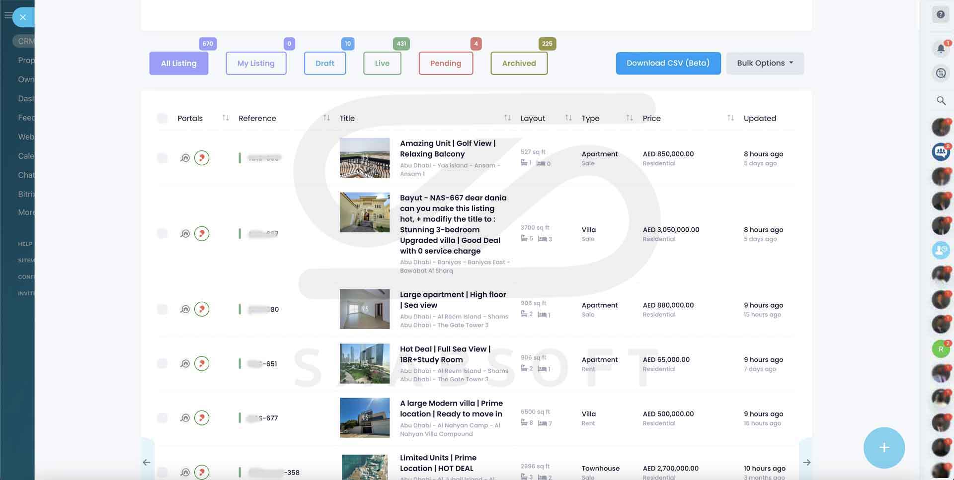 Real Estate Property Listing Application in Bitrix24 by Saabsoft in Dubai and UAE